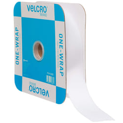VELCRO Brand ONE-WRAP Bundling Ties - Reusable Fasteners for Keeping Cords and Cables Tidy - Cut-to-Length Roll  45ft x 1 1/2in  White  91882