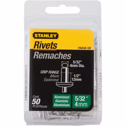 Stanley Paa58-5B Aluminum Rivets 5/32 Inch X 1/2 Inch Pack of 50