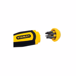 Stanley Tools 3 Inch Multi-Bit Ratcheting Screwdriver  10 Bits  Black/yellow