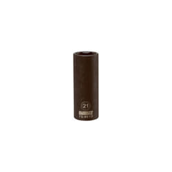 Metric Deep Impact Socket, 6-Point, Black Oxide, 1/2-In. Drive, 21mm DWMT73951OSP