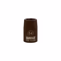 Metric Impact Socket, 6-Point, Black Oxide, 1/2-In. Drive, 14mm -DWMT75102OSP