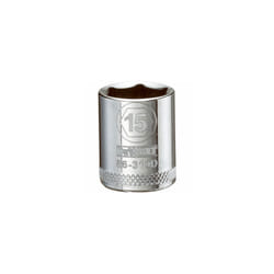 Metric Shallow Socket, 6-Point, 3/8-In. Drive, 15mm DWMT86310OSP