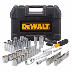 Dewalt 84 Piece Maintenance Kit Spanner Mechanics Screwdriver Socket Set 1/4 3/8