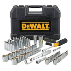 Dewalt 84 Piece Maintenance Kit Spanner Mechanics Screwdriver Socket Set 1/4 3/8