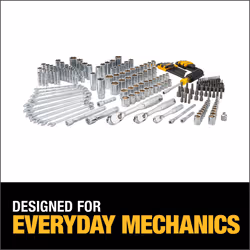 DEWALT Mechanics Tool Set  1/4"""" & 3/8"""" & 1/2"""" Drive  SAE/Metric  205-piece (DWMT81534)