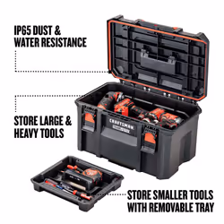 CRAFTSMAN TRADESTACK Tool Box  Waterproof Indoor/Outdoor  Stackable Tool Storage  Lockable  21 Inch (CMST21430)