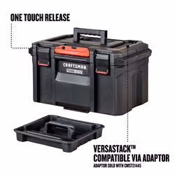 CRAFTSMAN TRADESTACK Tool Box  Waterproof Indoor/Outdoor  Stackable Tool Storage  Lockable  21 Inch (CMST21430)