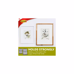 Medium and Large Picture Hanging Strips, Damage Free Hanging Picture Hangers, No Tools Wall Hanging Strips for Living Spaces, 12 Medium Pairs and 16