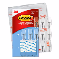 Command Medium Clear Wire Toggle Hooks 10 Hooks and 12 Command Strips  Damage Free Hanging Wall Hooks with Adhesive Strips  A ...
