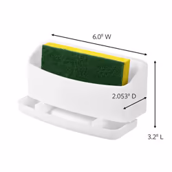 Command Under Sink Sponge Caddy  White  1-Caddy  4-Strips  2-Pack  Organize Damage-Free
