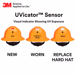 3M Hard Hat SecureFit H-807SFV-UV  Hi-Vis Orange  Vented Full Brim Style Safety Helmet with U