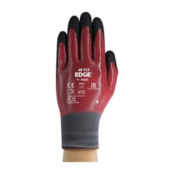 48-919 Edge Nitrile Double Coated Glove Black+Red Size-9