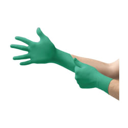 TouchNTuff Disposable Gloves Green Nitrile Powder Free Textured Fingertips Size 9 Vend Pack - Pack of 20