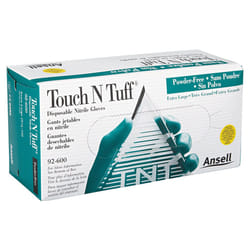 Ansell 92-600-9.5-10 Touch N Tuff Disposable Gloves  Powder Free  Nitrile  4 mil  Size 9.5 - 10  Green