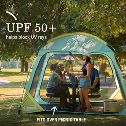 Coleman Skyshade Screen Dome Canopy Tent  10 x 10 Shade Canopy  UPF 50+ Outdoor Canopy Tent for Camping  Tailgating  and Beach Shade  Moss