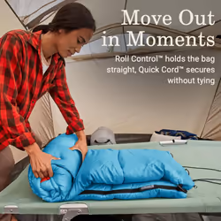Coleman Flatlands 40F Sleeping Bag  Made from 100% Recycled Material  Cool Weather Adult Sleep Sack