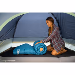 Coleman Brazos 20F/30F Adult Sleeping Bag  Cool-Weather Sleeping Bag with No-Snag Zipper & Stuff Sack  Machine Washable  20F PFAS-Free
