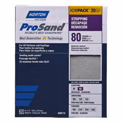 Norton ProSand 9"""" x 11"""" Sanding Sheets 80G 20 pack