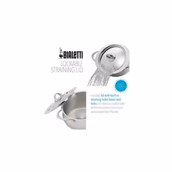 Bialetti Oval 6 Quart Multi-Pot with Strainer Lid, whole pasta, corn, lobster, Stainless Steel