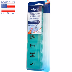 Apex, 7-Day Ultra Bubble-Lok Pill Organizer, 1 Pill Case
