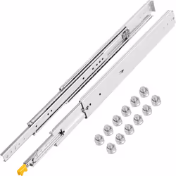 VEVOR Drawer Slides 30inch 1 Pair Locking Drawer Slides 500lbs Load Capacity Side Mount Ball Bearing 3-Fold Full Extension