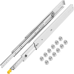 VEVOR Drawer Slides 30inch  1 Pair Locking Drawer Slides 500lbs Load Capacity  Side Mount Ball Bearing  3-Fold Full Extension