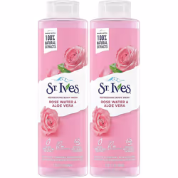 St. Ives Refreshing Body Wash  Rose Water & Aloe Vera  22 Fluid Ounce (Pack of 2)