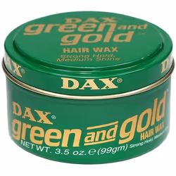 Dax Green & Gold, Hair wax, Unisex, Curly hair, Dry hair, Straight hair, Pot, Petrolatum, Fragrance (Parfum), Cera Alba, Simm ...