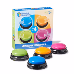 Learning Resources Answer Buzzers - Set of 4 Ages 3+ Assorted Colore