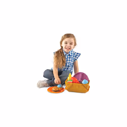 Learning Resources New Sprouts Picnic Set, Toddler Outdoor Toys, Pretent Play Food, Ages 18 mos+