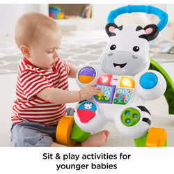 Fisher-Price Baby to Toddler Learning Toy  Learn with Me Zebra Walker with Music Lights and Activities for Ages 6+ Months