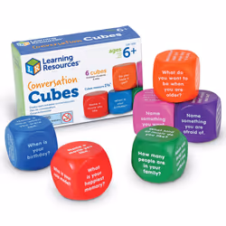 Conversation Cubes - 6 Pieces Ages 6+ Foam Cubes for Social Emotional Learning School Supplies Speech Therapy Toys, Social Sk ...