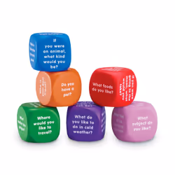 Conversation Cubes - 6 Pieces Ages 6+ Foam Cubes for Social Emotional Learning School Supplies Speech Therapy Toys, Social Skills Cubes