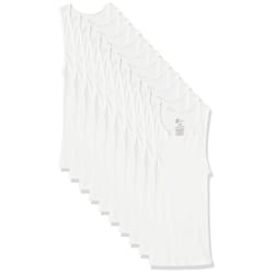 Hanes Boys' Tank Undershirt  EcoSmart Cotton Shirt  Multiple Packs Available  White-10  X-Large