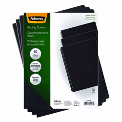 Fellowes Executive Presentation Cover 11-1/4 x 8-3/4-Inches 50 per Pack Black 52146