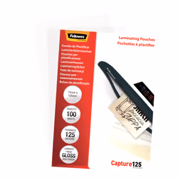 Fellowes Glossy 125 Micron Card Laminating Pouch - 75x105mm - Additional view 4