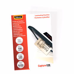 Fellowes Glossy 125 Micron Card Laminating Pouch - 75x105mm - Additional view 5