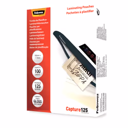 Fellowes Glossy 125 Micron Card Laminating Pouch - 83x113mm - Additional view 2