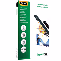 Fellowes A3 Glossy 100 Micron Laminating Pouch - 100 pack