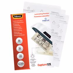 Fellowes ImageLast A4 125 Micron Laminating Pouch - 25 pack