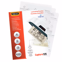 Fellowes ImageLast A3 125 Micron Laminating Pouch - 25 pack