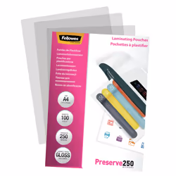 Fellowes A4 Glossy 250 Micron Laminating Pouch - 100 pack - Additional view 4