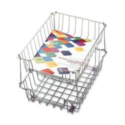 Fellowes : Workstation Letter Desk Tray Organizer  Wire  Silver -:- Sold as 2 Packs of - 1 - / - Total of 2 Each