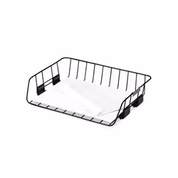 Fellowes Workstation Wire Tray  Side Load  Letter  Black (62112)