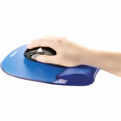 Fellowes Mouse Mat Wrist Support - Crystals Gel Mouse Pad with Non Slip Rubber Base - Ergonomic Mouse Mat for Computer, Laptop, Home Office Use - Compatible with Laser and Optical Mice - Blue - Additional view 5