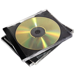 Fellowes 98310 optical disc case Jewel case 2 discs Black, Transparent