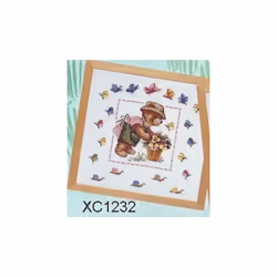 Planting Pansies Counted Cross Stitch Kit - Teddy Bears Range By DMC