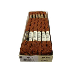 DMC 115 5-801 Pearl Cotton Thread  Dark Coffee Brown  Size 5