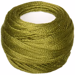 DMC Pearl Cotton Ball Size 8 87yd  Avocado Green