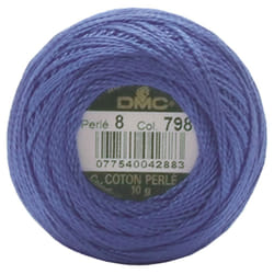 DMC Pearl Cotton Ball Size 8 87yd-Dark Delft Blue